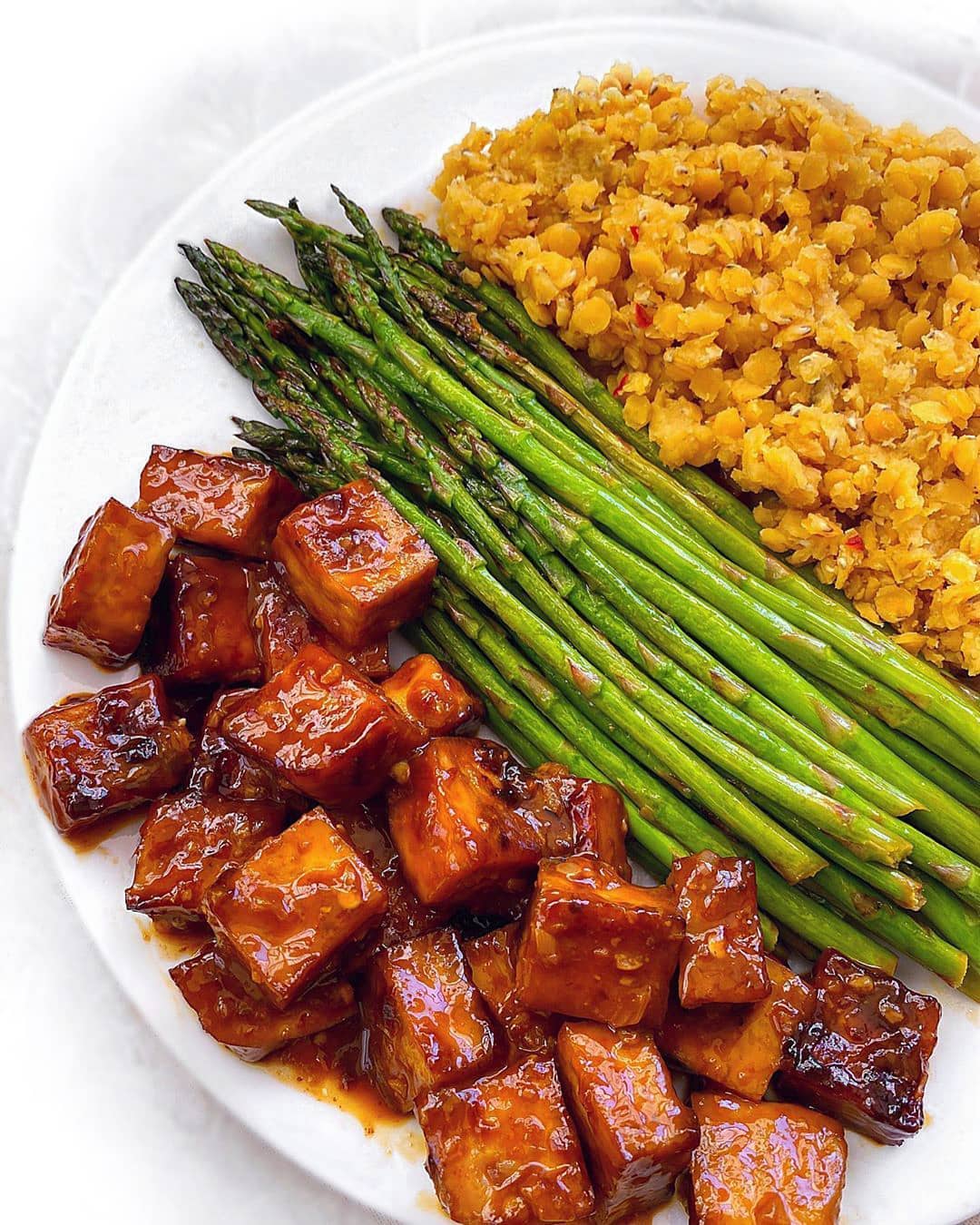 Spicy Garlic Baked Tofu