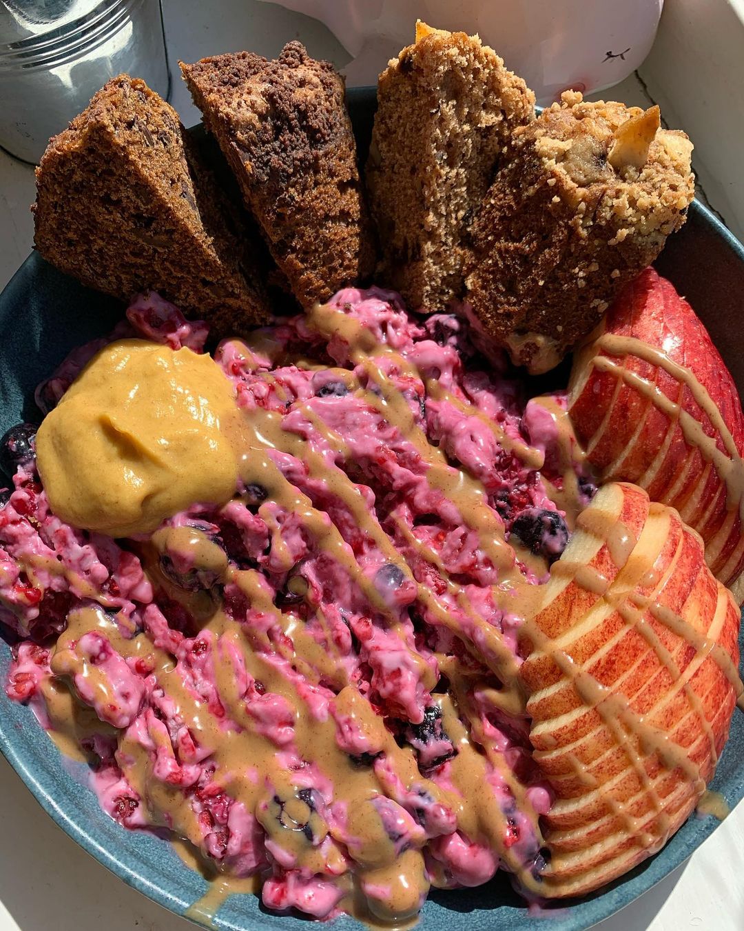 Speedy Vegan Muffin and Froyo Bowl