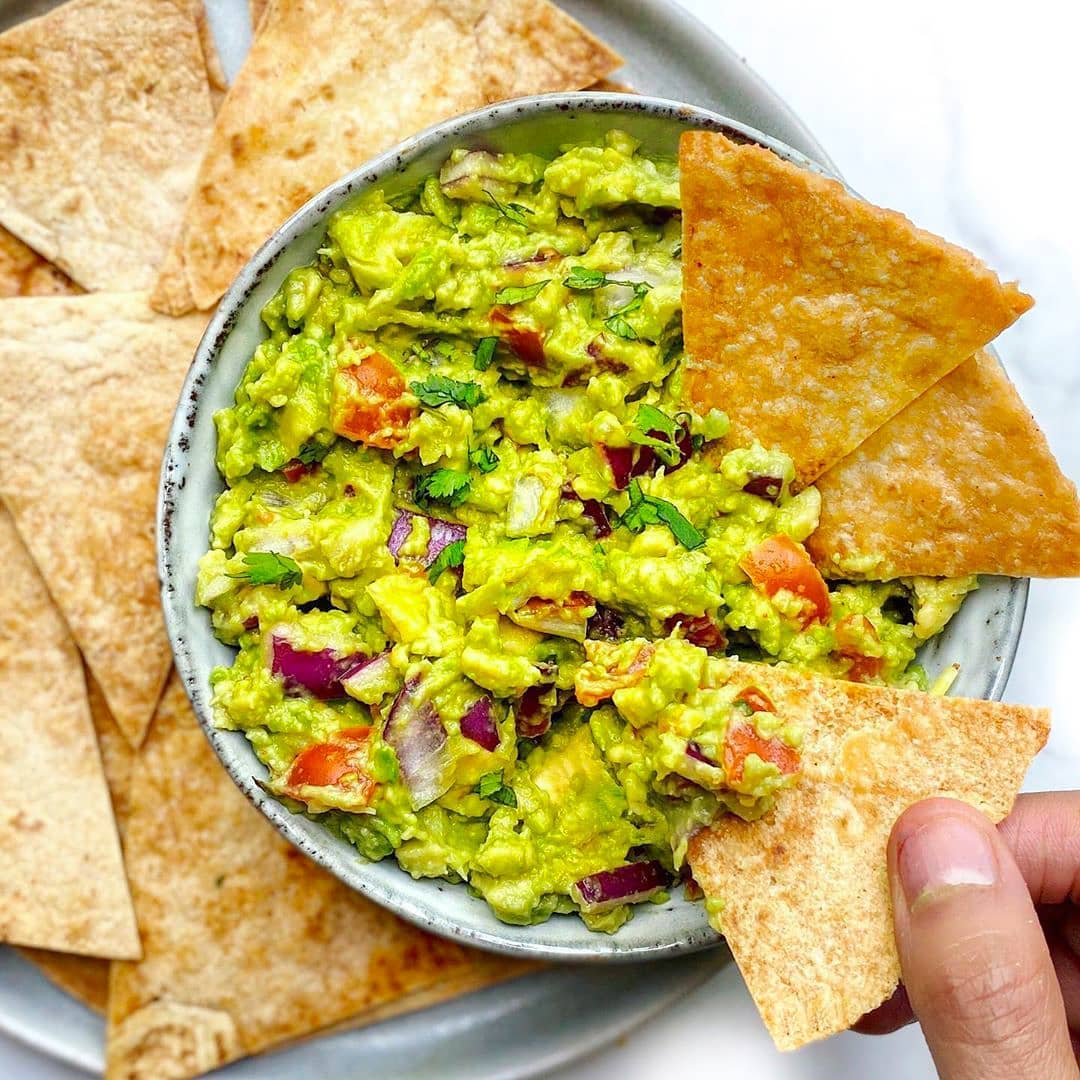 Guacamole with Tomato, Onion, and Lime