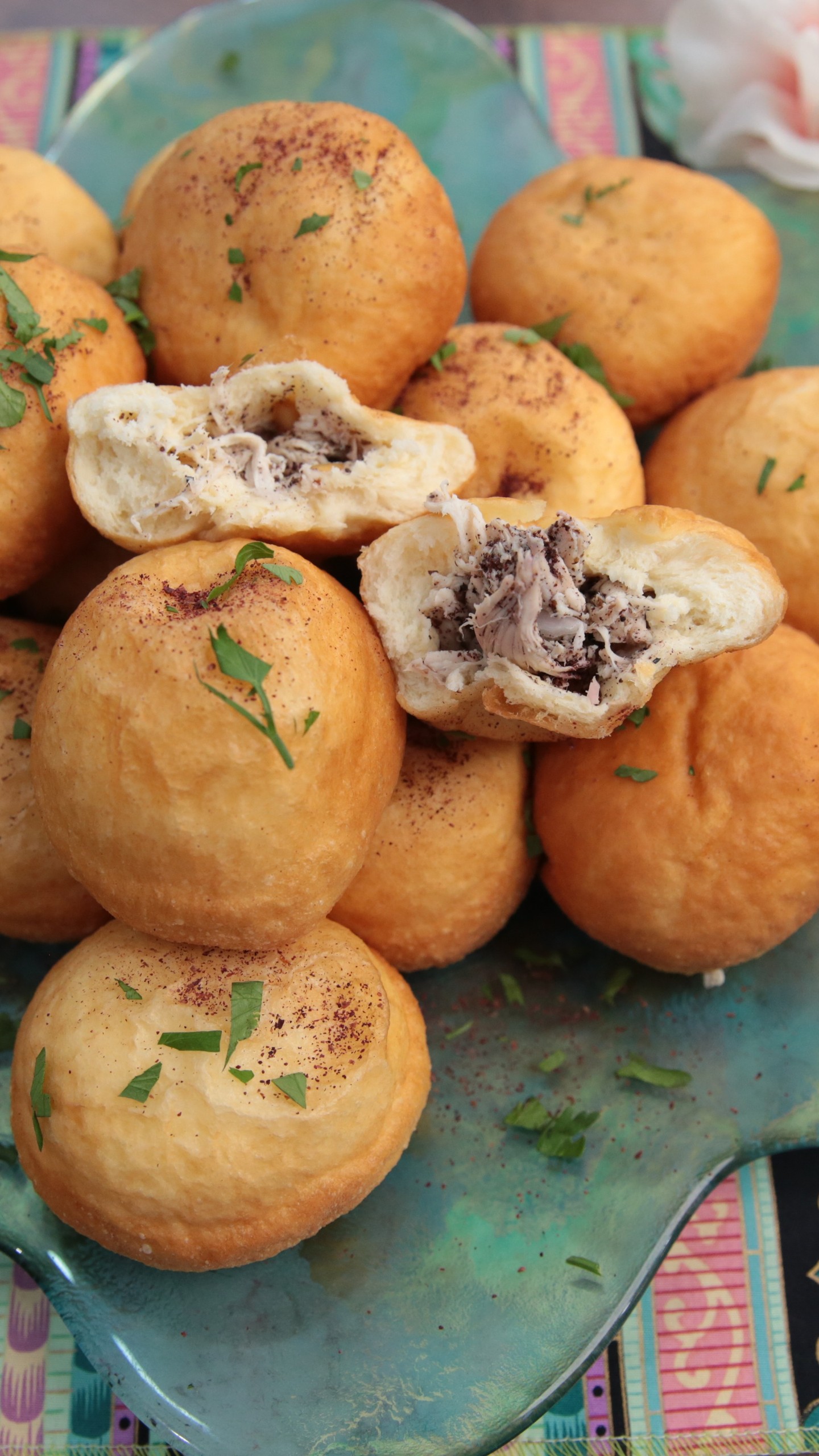 Fried Msakhan Chicken Pies