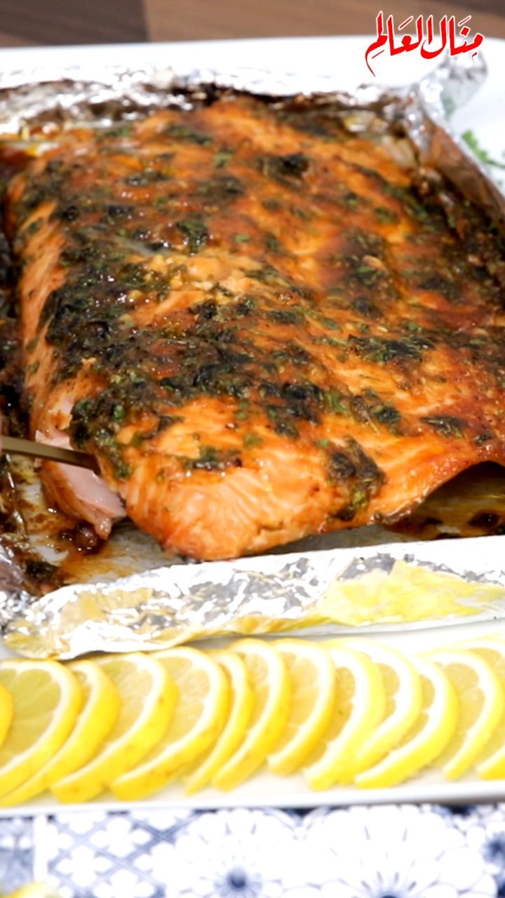 Baked Salmon with Honey Garlic Marinade