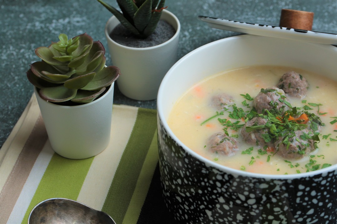 Traditional Kofta Meatball Soup
