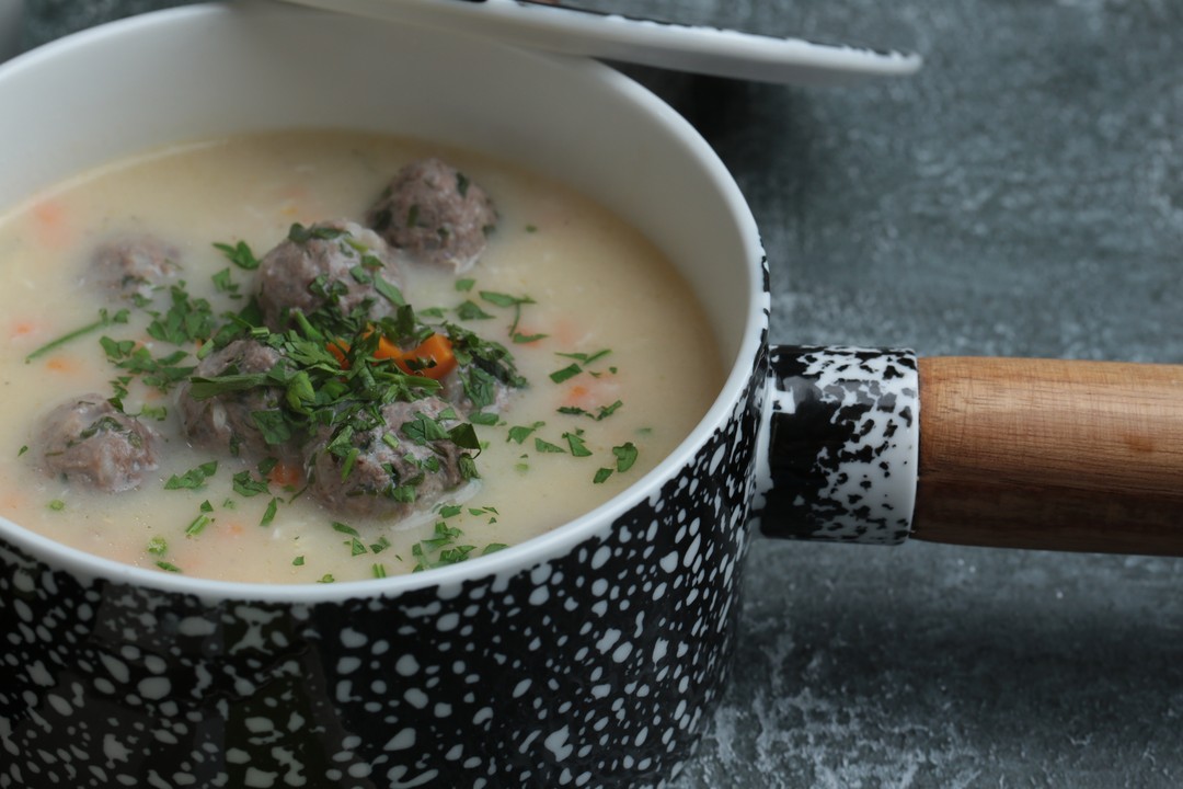Traditional Kofta Meatball Soup