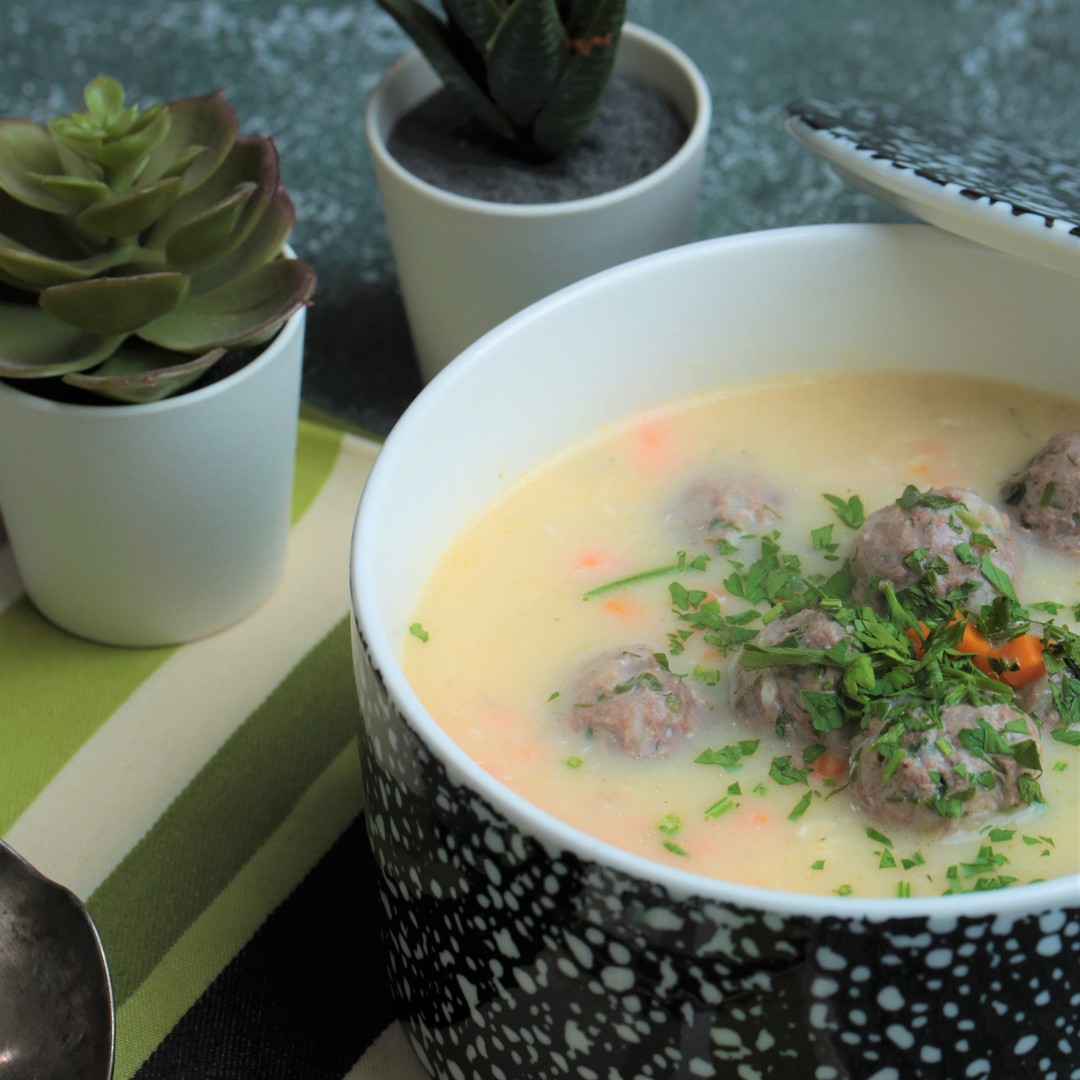 Traditional Kofta Meatball Soup