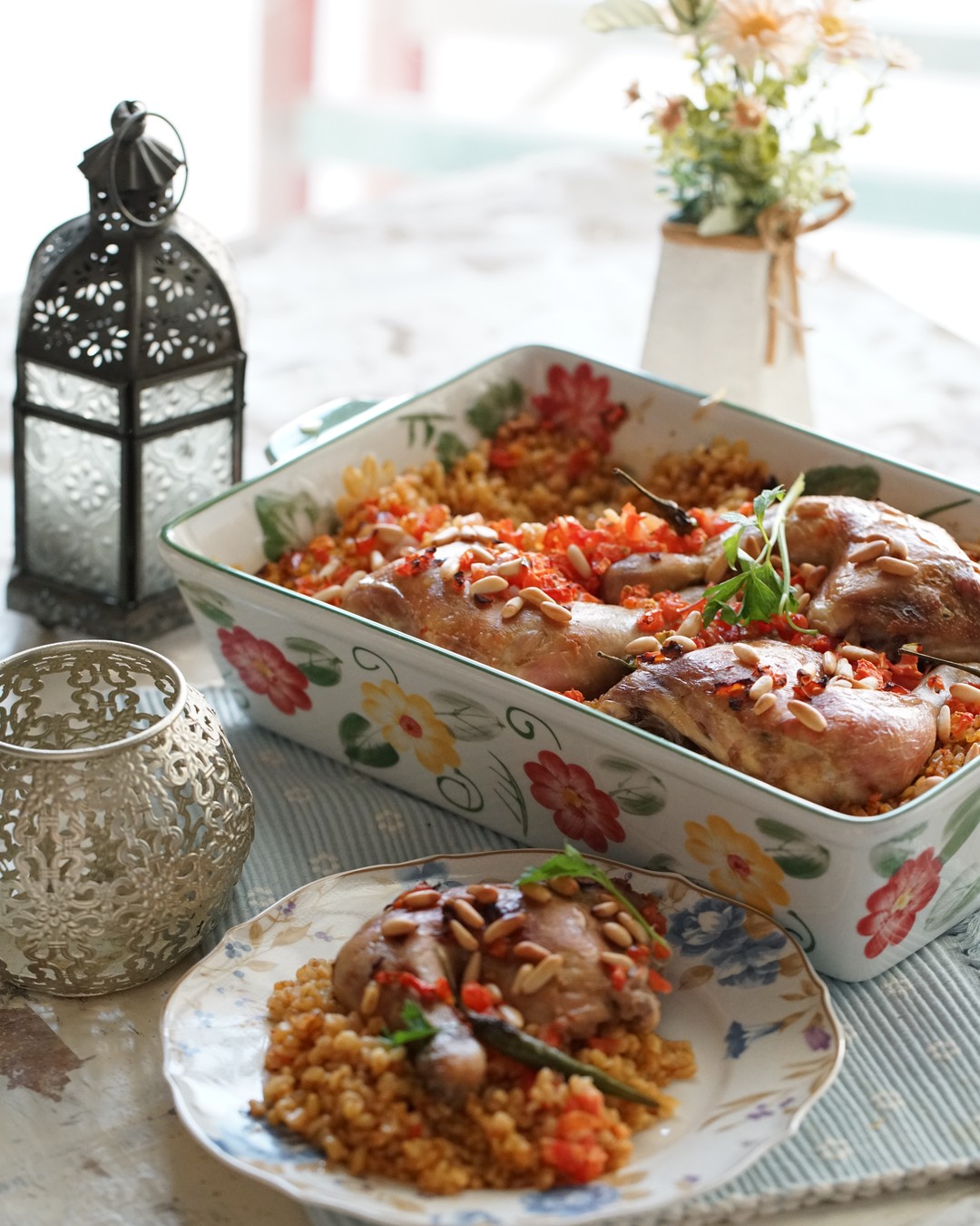 Spiced Chicken and Bulgur Casserole