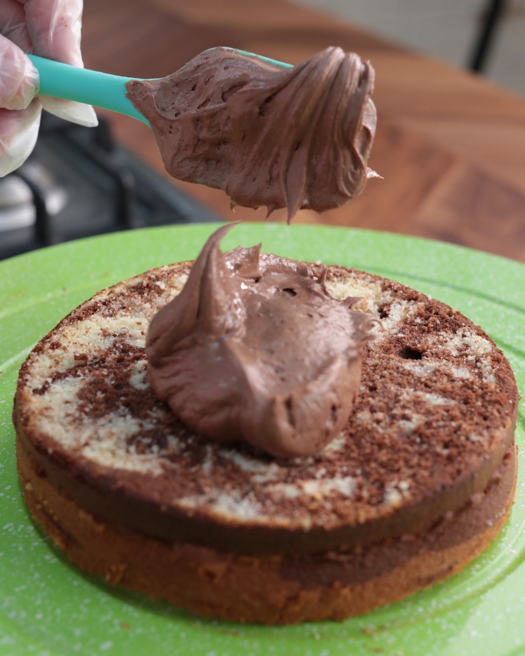 Marble Cake with Cream Frosting