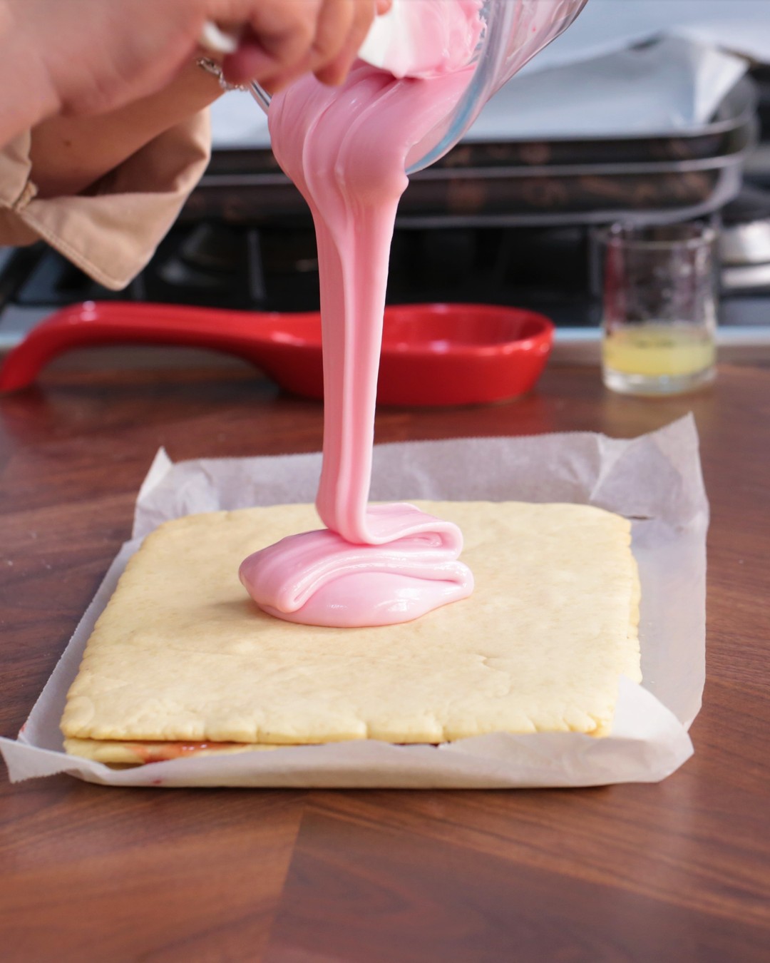 Layered Alexander Cake with Jam and Glaze