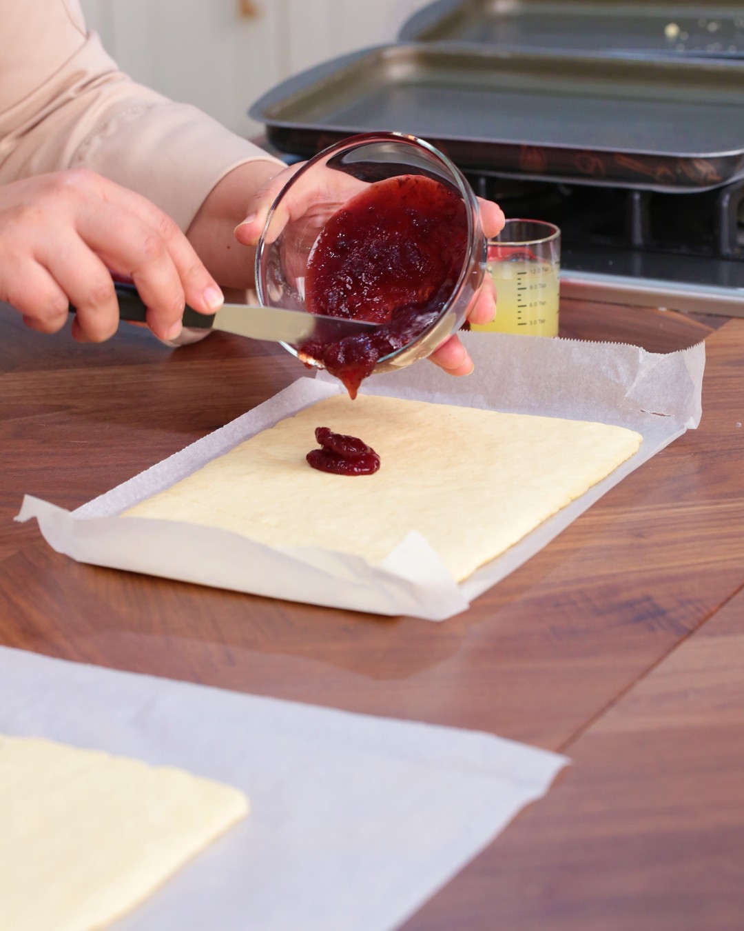 Layered Alexander Cake with Jam and Glaze