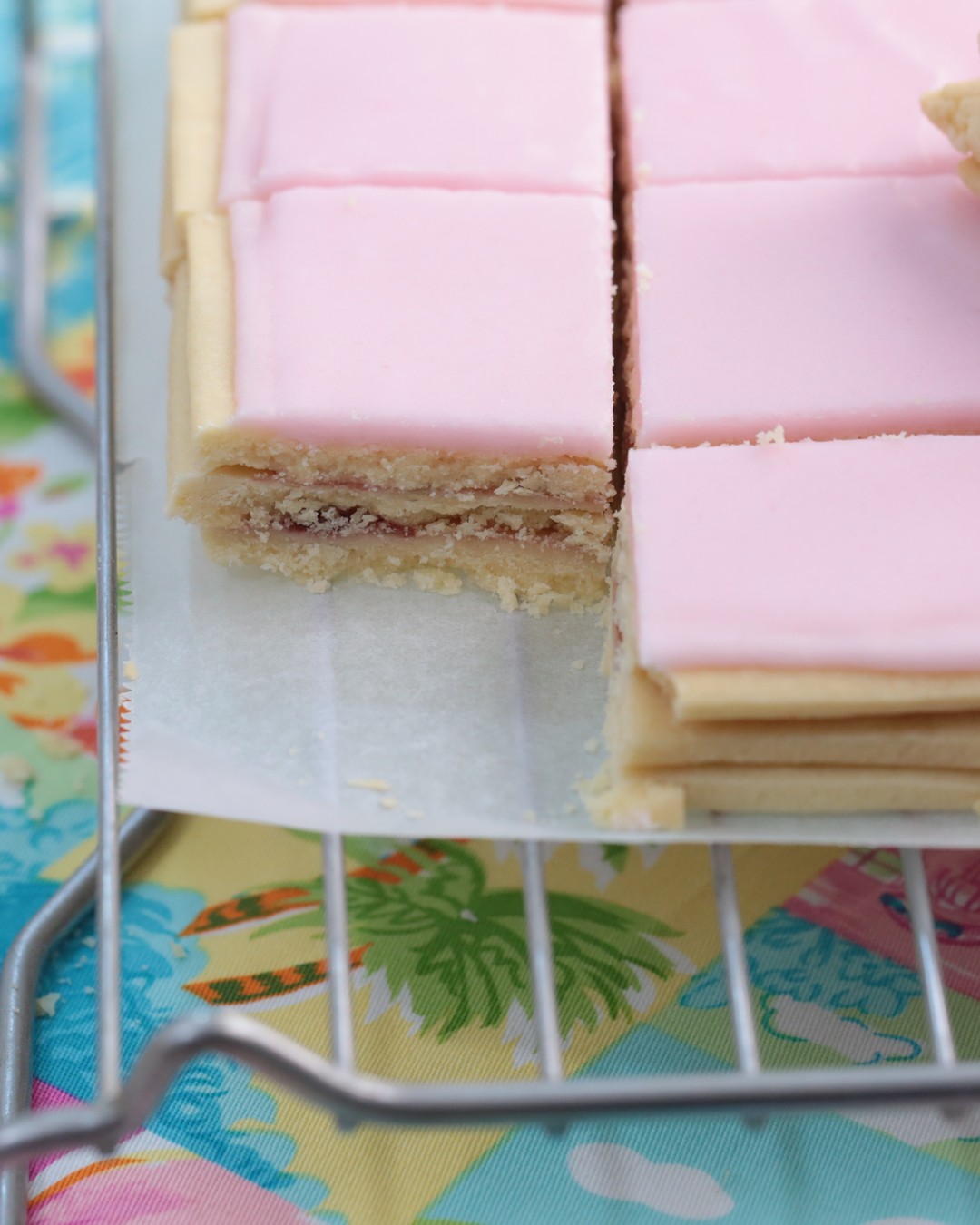 Layered Alexander Cake with Jam and Glaze