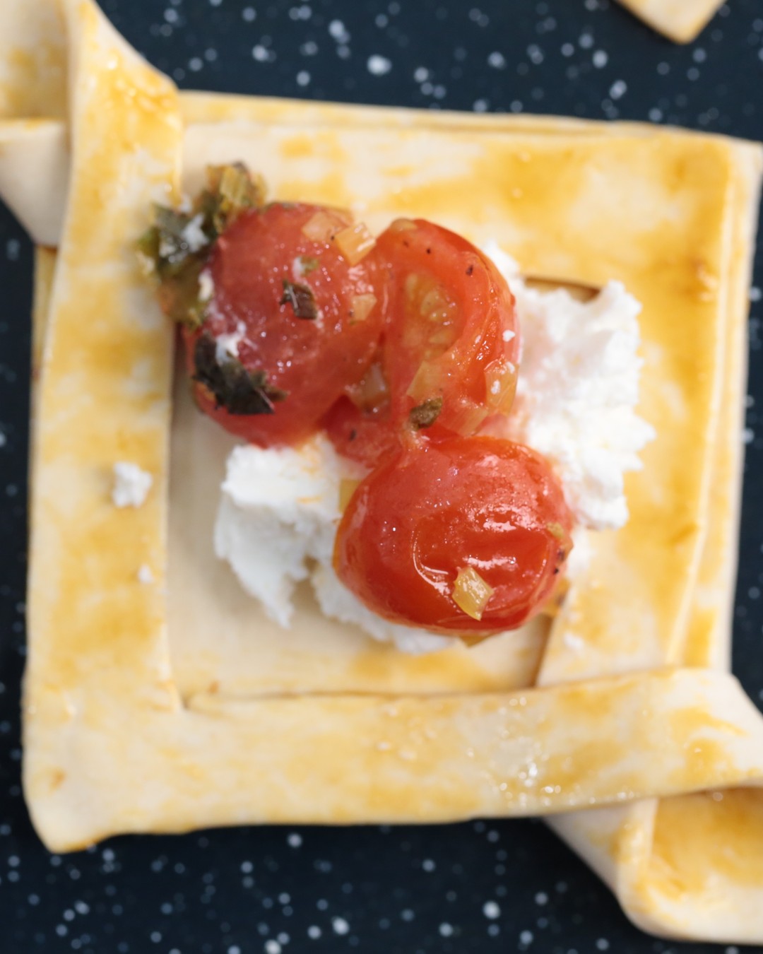 Cheese and Tomato Puffs