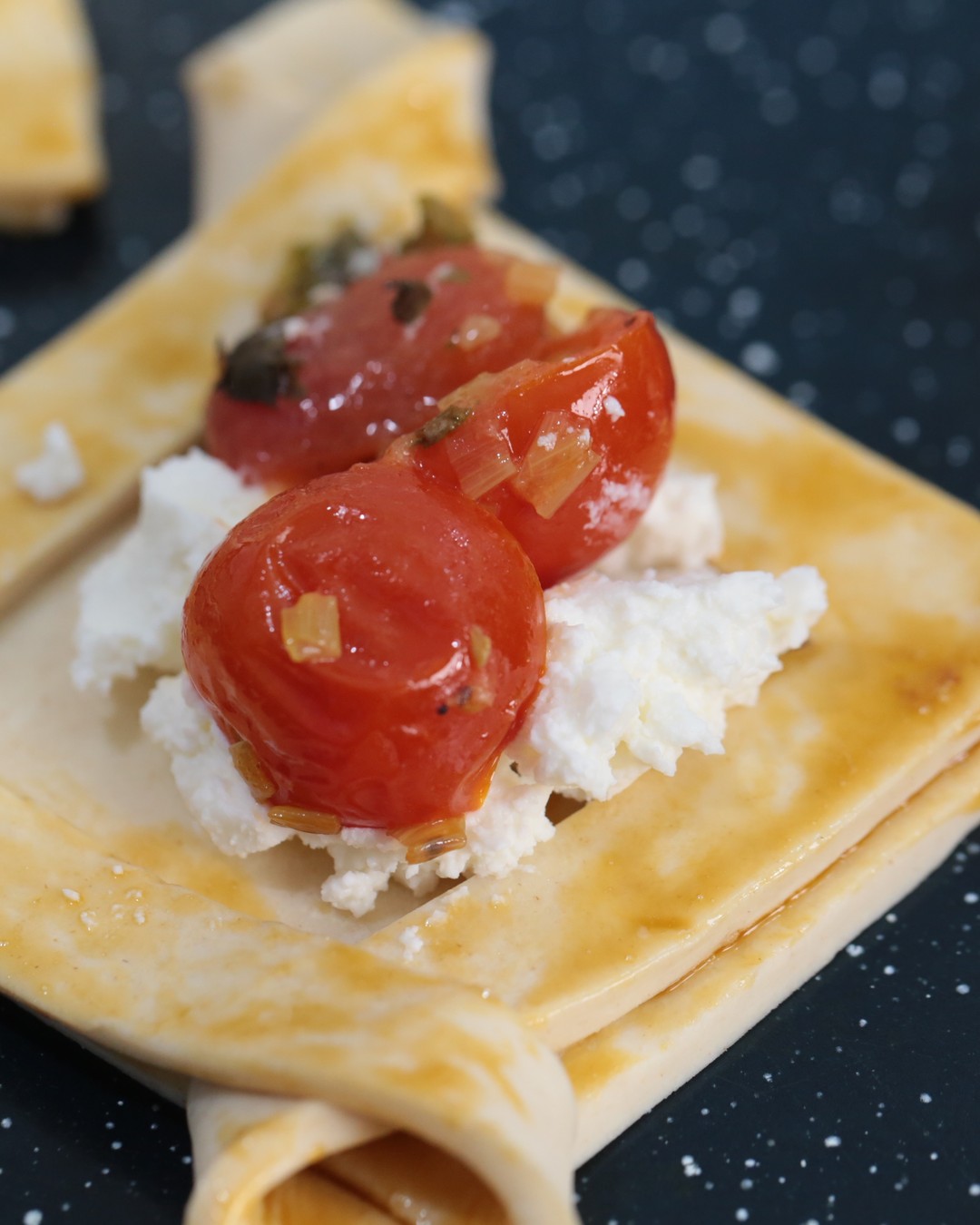 Cheese and Tomato Puffs