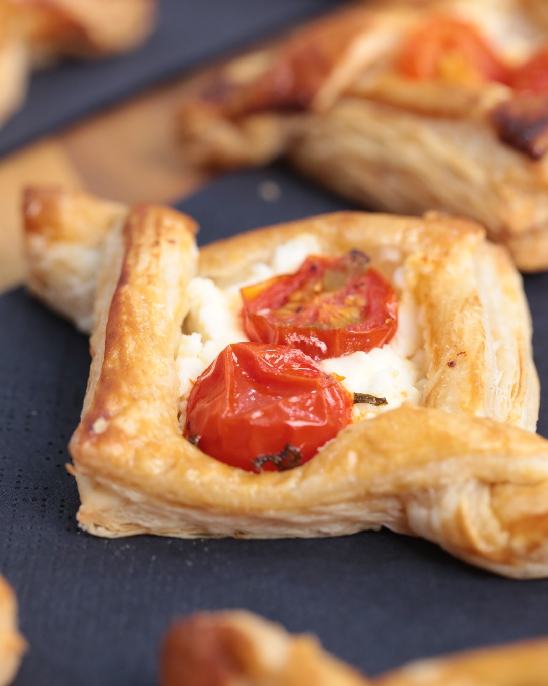 Cheese and Tomato Puffs