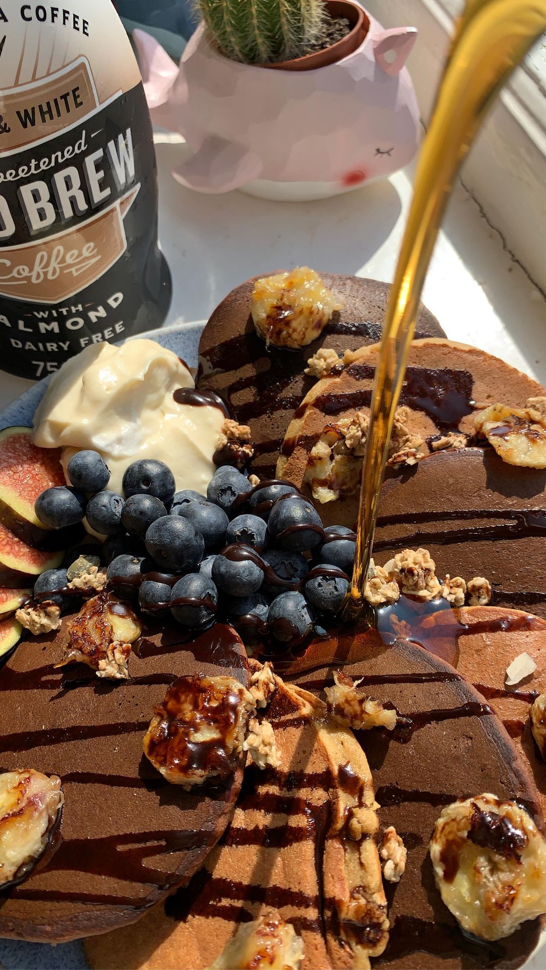 Fluffy Cold Brew Mocha Pancakes