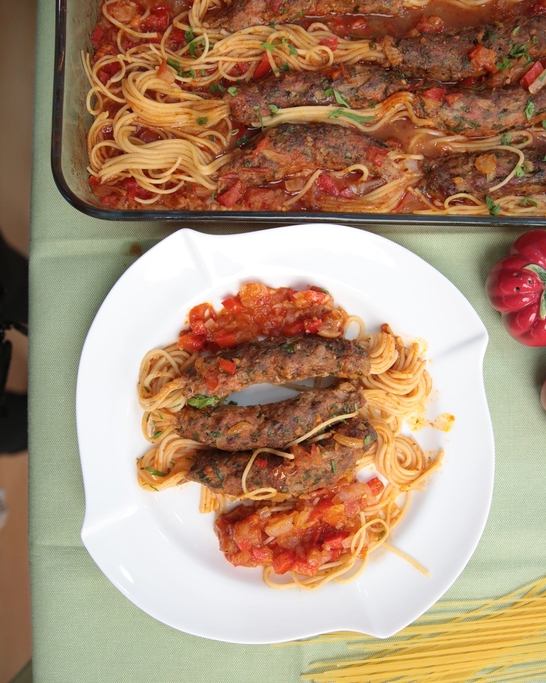 Baked Spaghetti Kebab