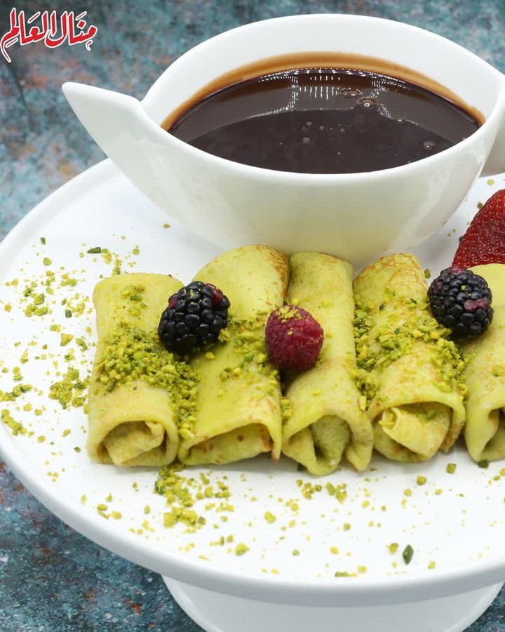 Coconut and Pistachio Crepes