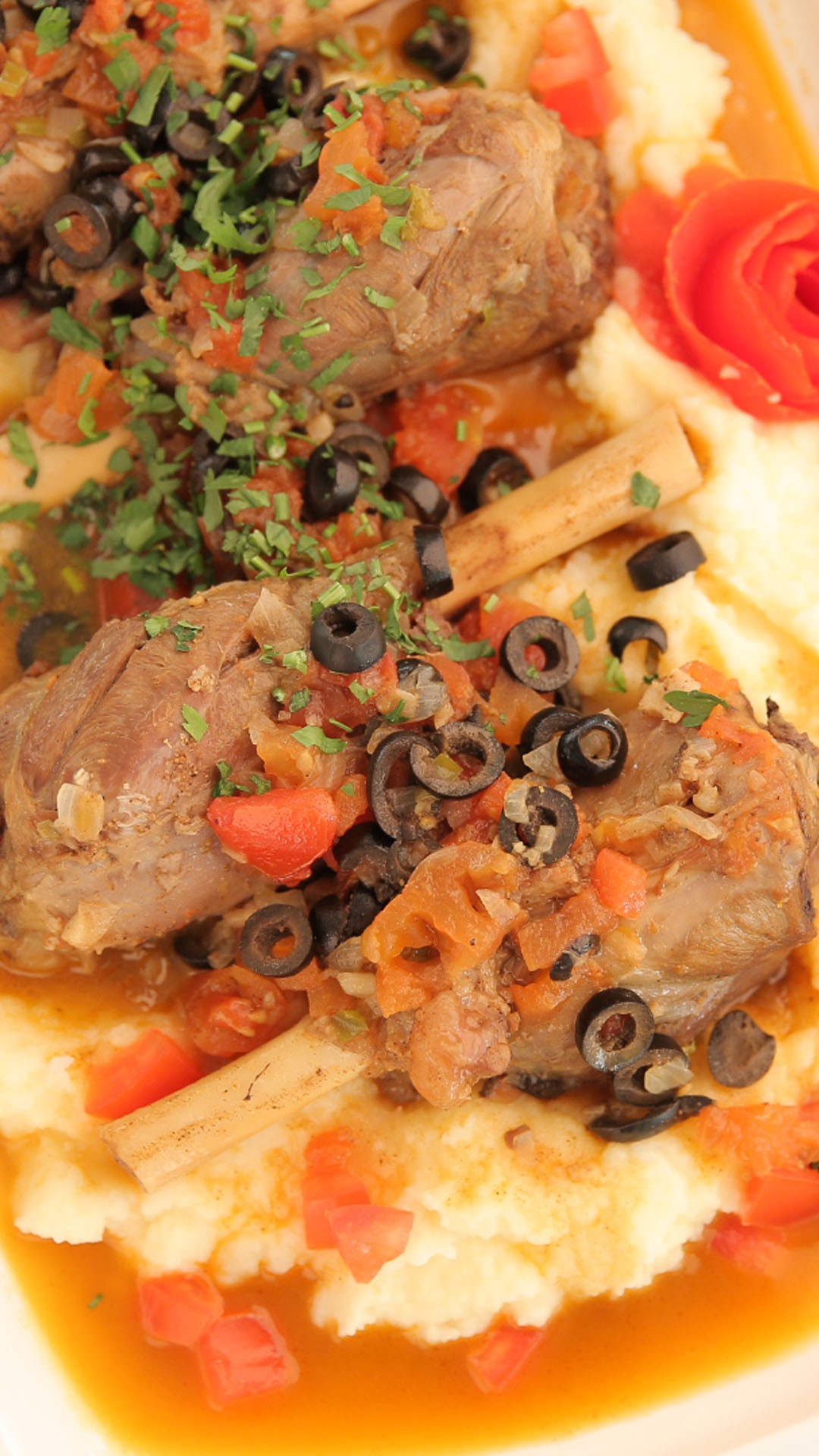 Spiced Lamb Shanks with Mashed Potatoes