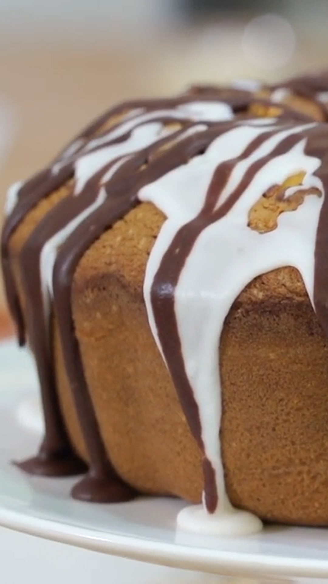 Marble Cake with Chocolate Glaze