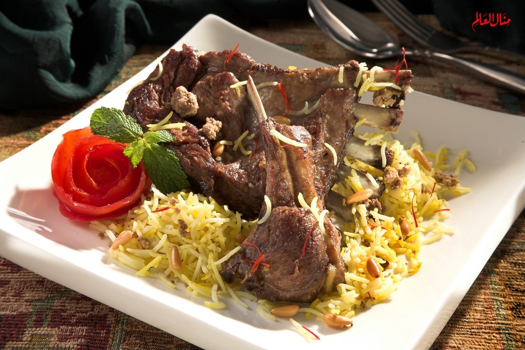 Saffron Rice Stuffed Lamb Rib