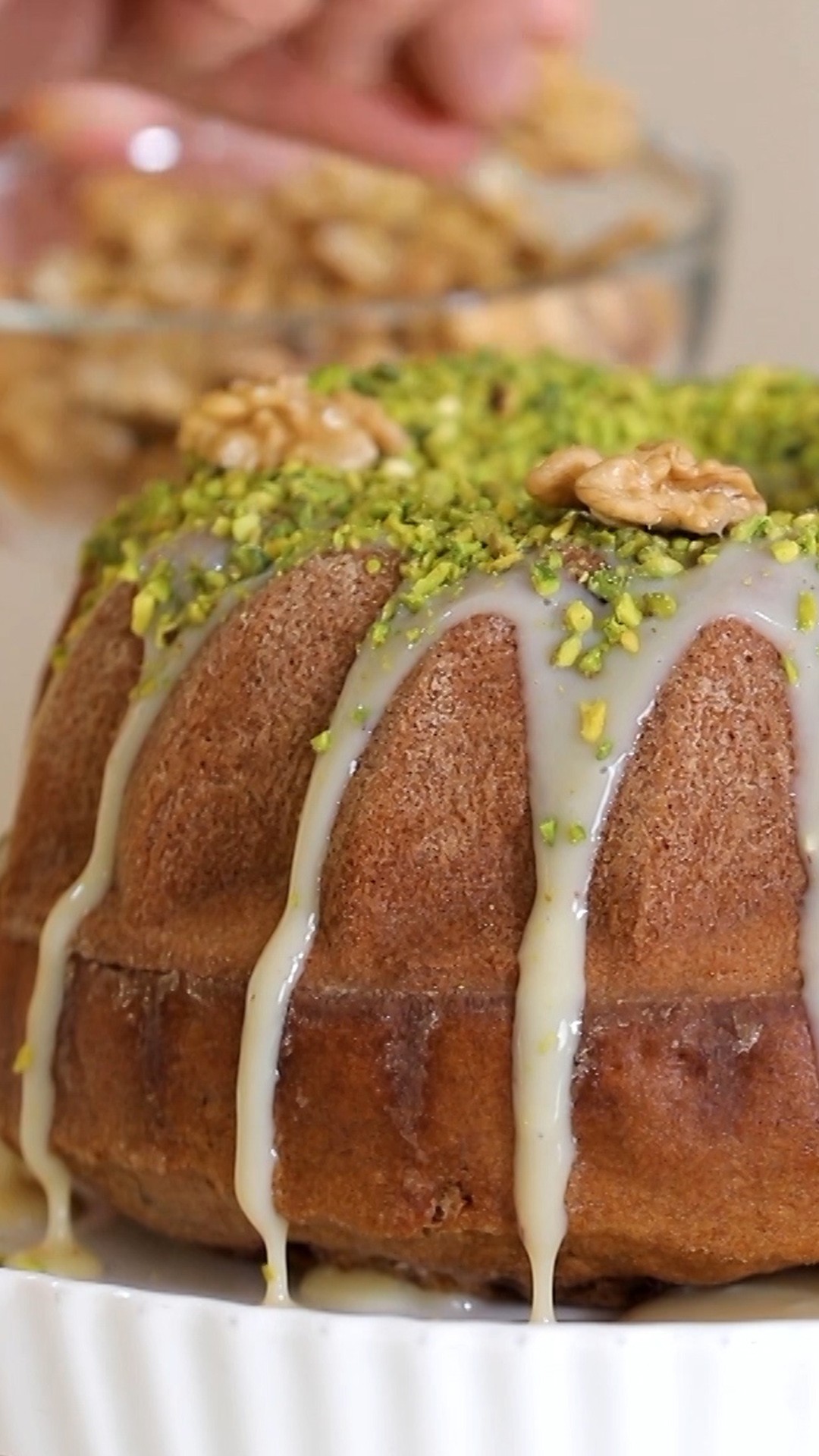 Date Cake with Tahini Sauce