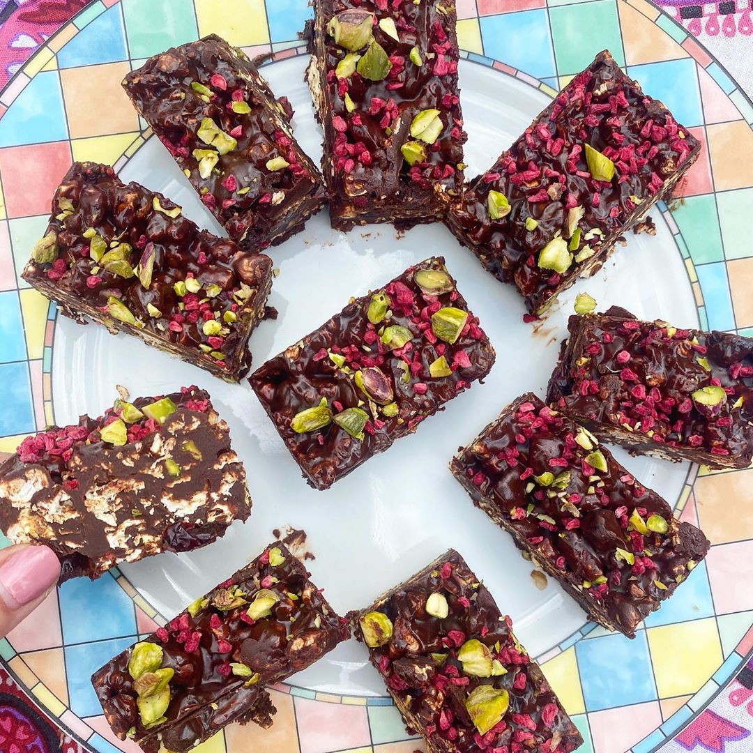 Vegan Rocky Road Bites with Popcorn Crunch