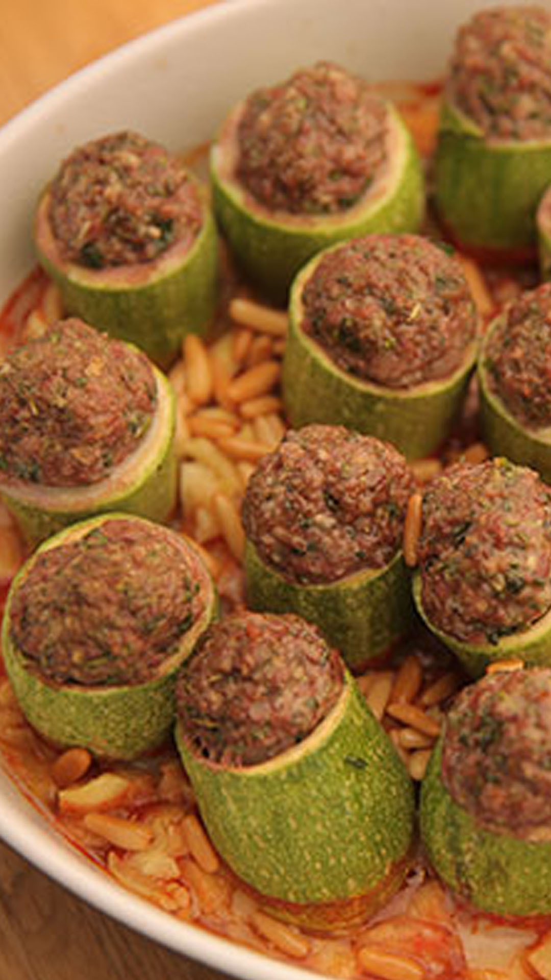 Stuffed Zucchini with Kofta