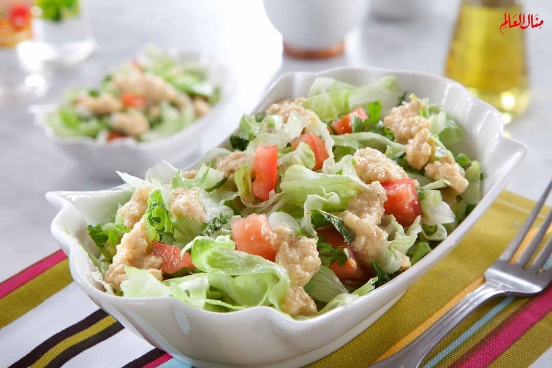 Vegetable Salad with Parmesan Cheese Sauce