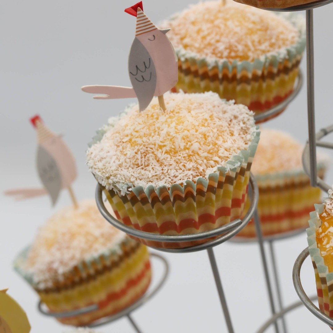 Apricot Jam Topped Cupcakes