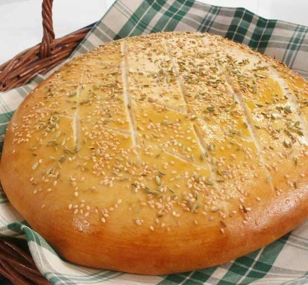 Turkish Bread with Sesame and Cumin