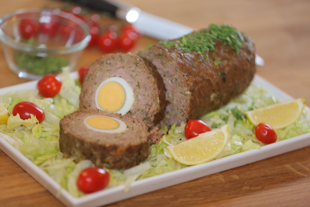 Stuffed Meat Roll with Eggs