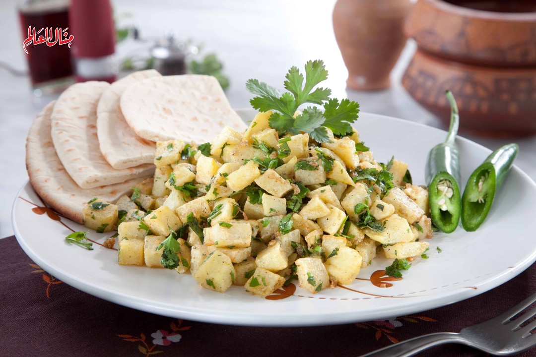 Fried Potatoes with Coriander and Peppers