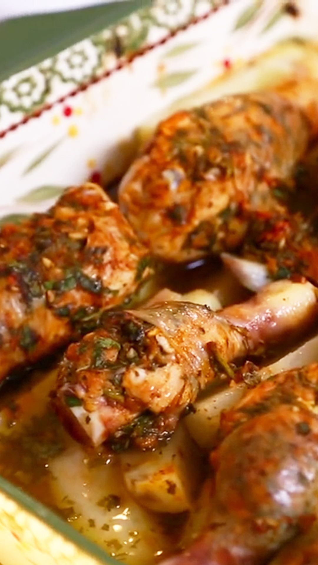 Stuffed Chicken Thighs with Spiced Potatoes