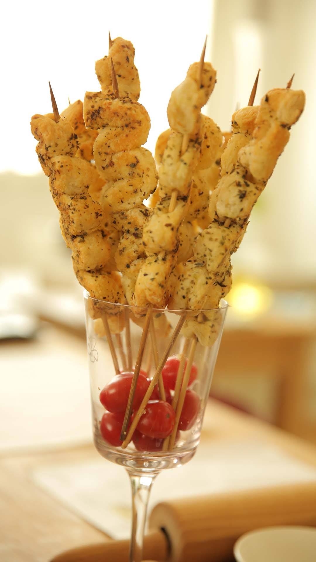Herbed Parmesan Puff Pastry Appetizer
