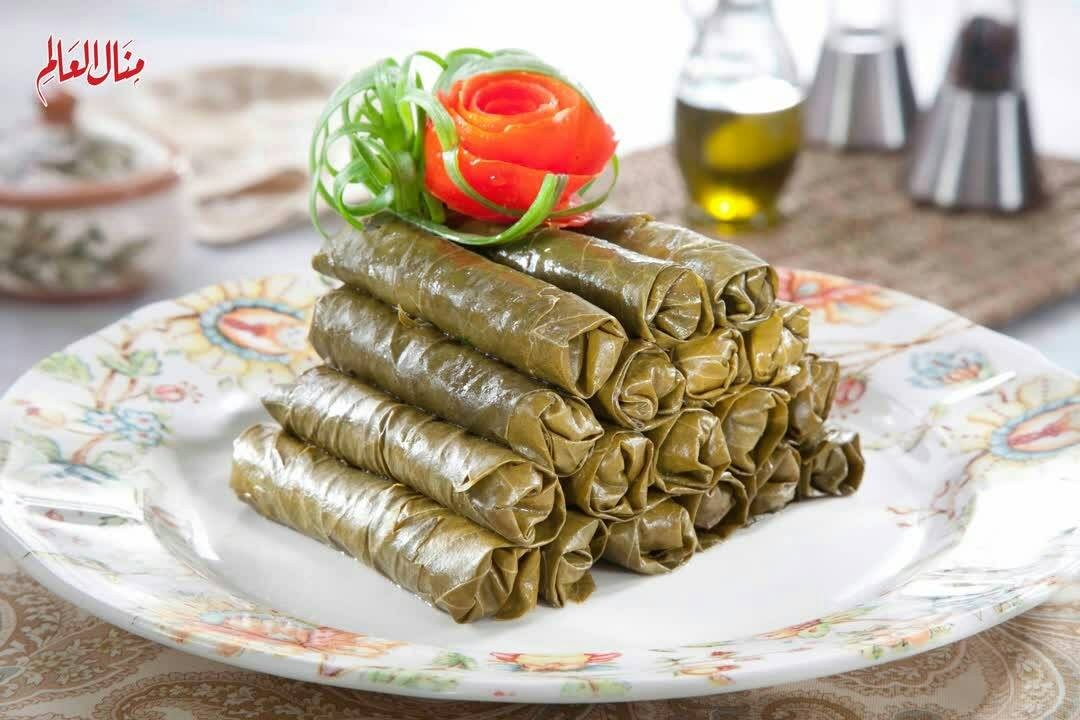 Stuffed Grape Leaves with Walnuts and Pomegranate Molasses