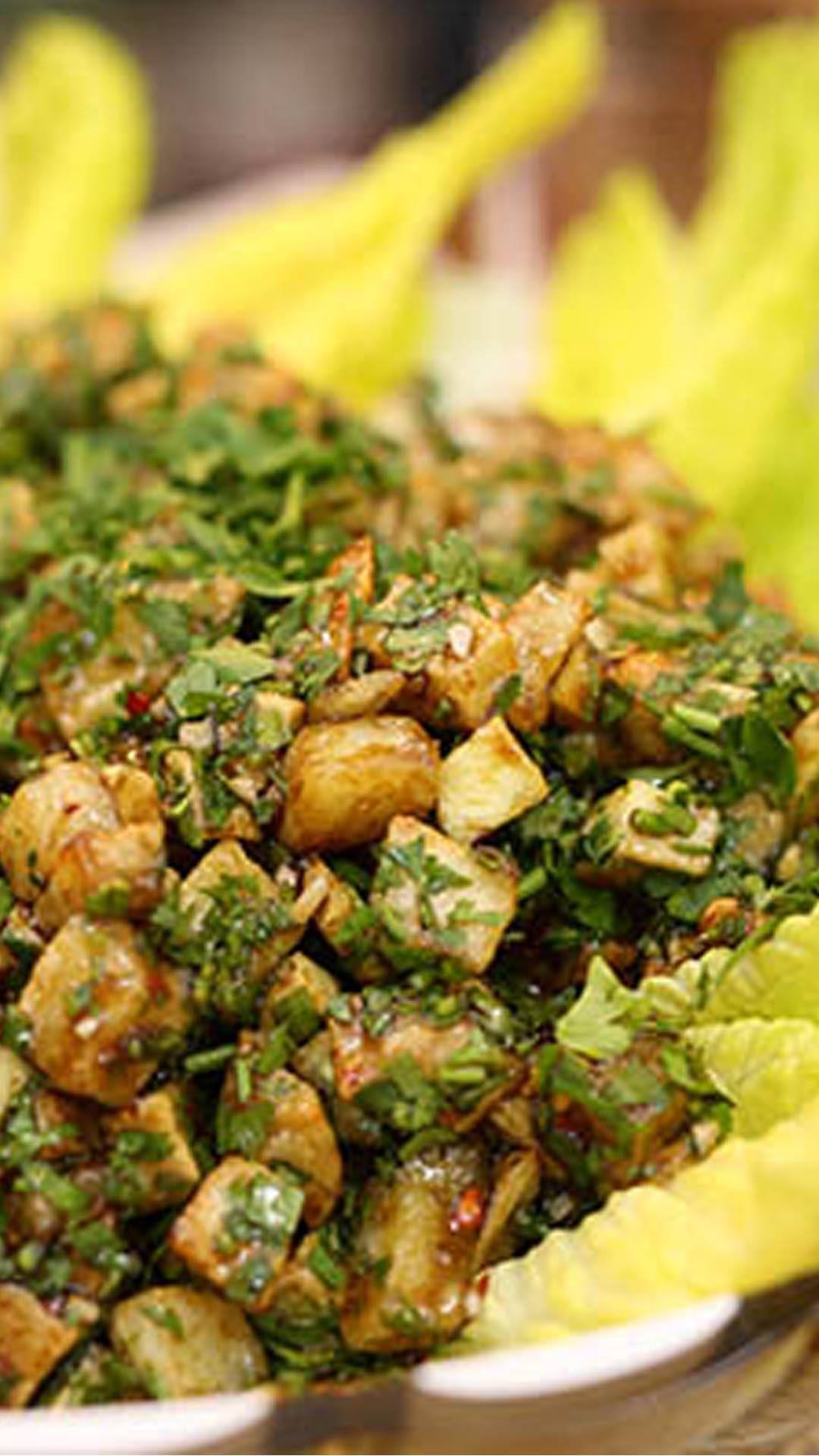 Fried Potato Salad with Pomegranate Molasses