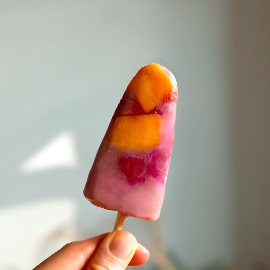 Vegan Healthy Coconut Raspberry Popsicles