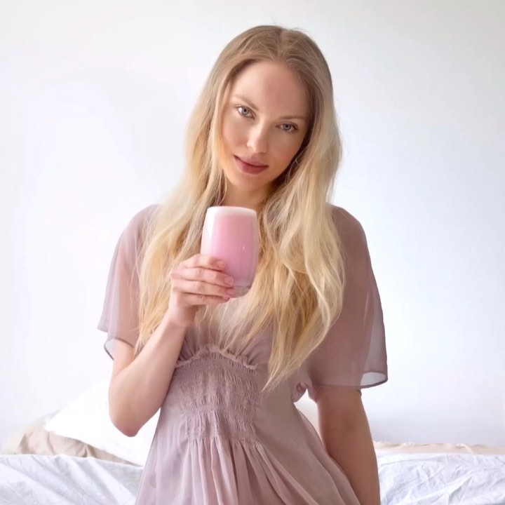 CBD-Infused Pink Latte with Rose and Raspberry