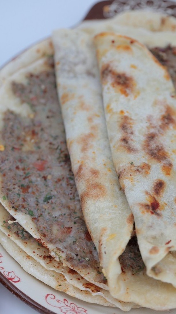 Arabic Meat-Filled Skillet Flatbread