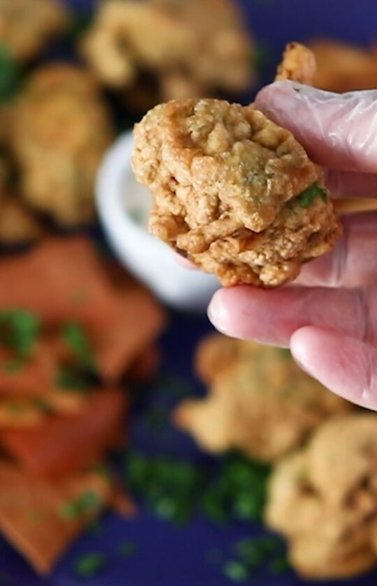 Fried Cauliflower with Herb Coating