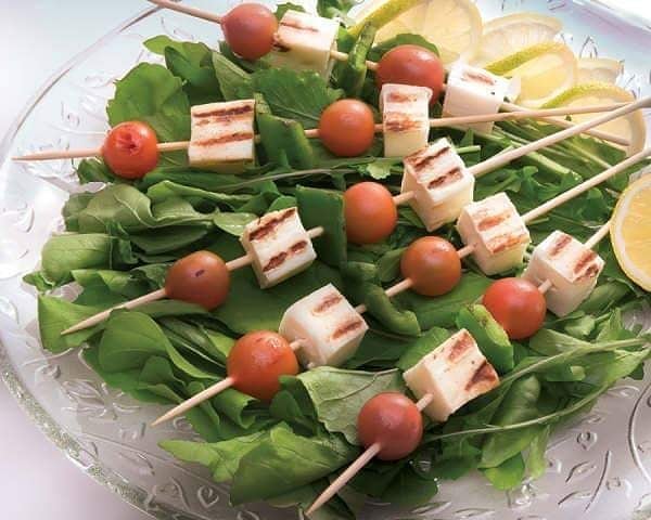 Grilled Halloumi Cheese Salad