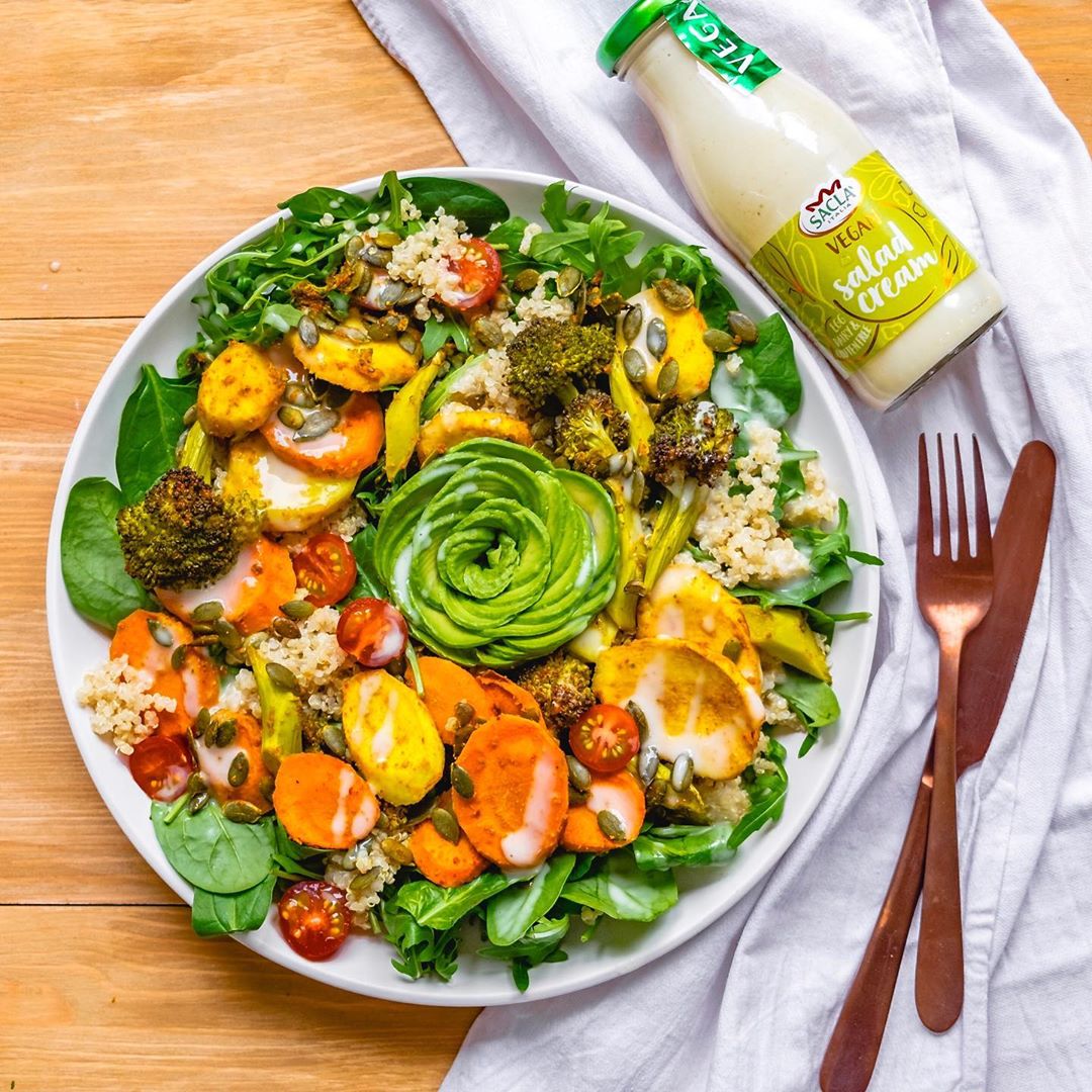 Curried Vegetable Quinoa Salad with Avocado