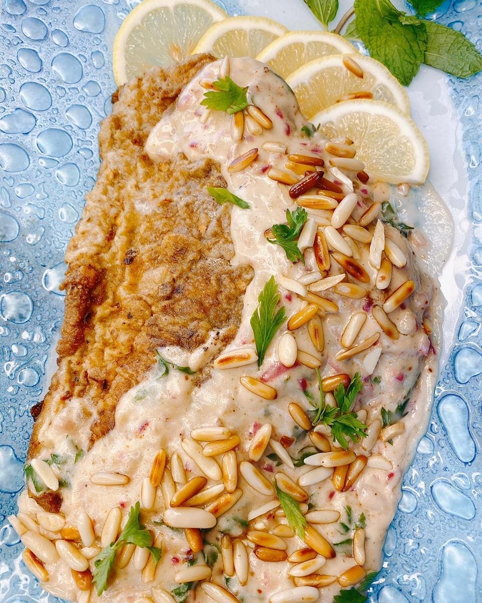 Tripolitanian Spiced Fish with Tahini