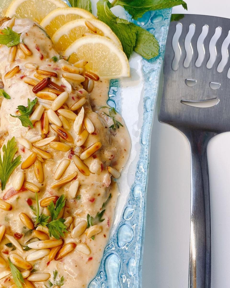 Tripolitanian Spiced Fish with Tahini