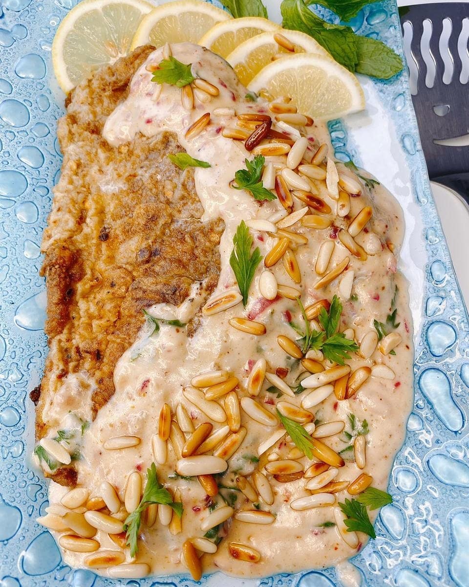 Tripolitanian Spiced Fish with Tahini