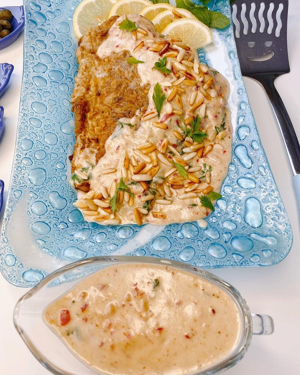Tripolitanian Spiced Fish with Tahini
