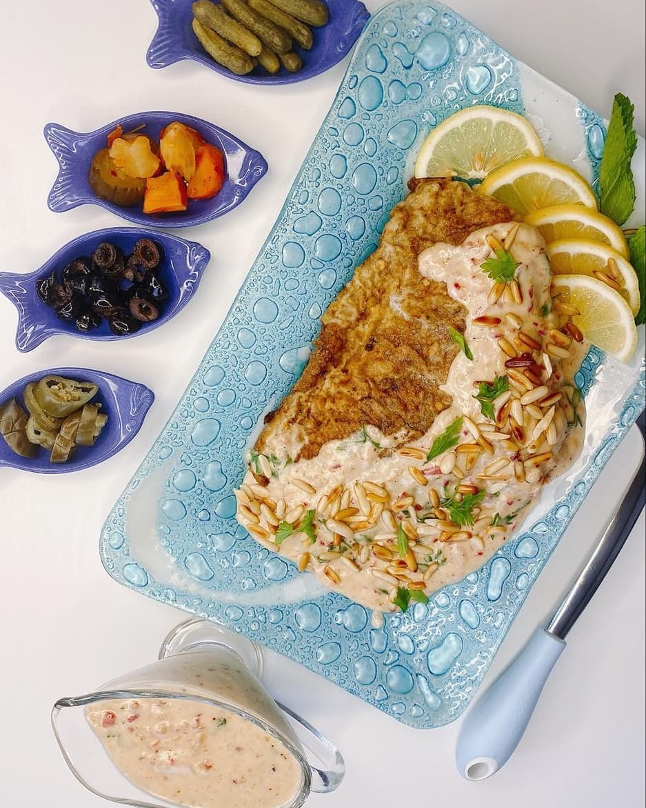 Tripolitanian Spiced Fish with Tahini
