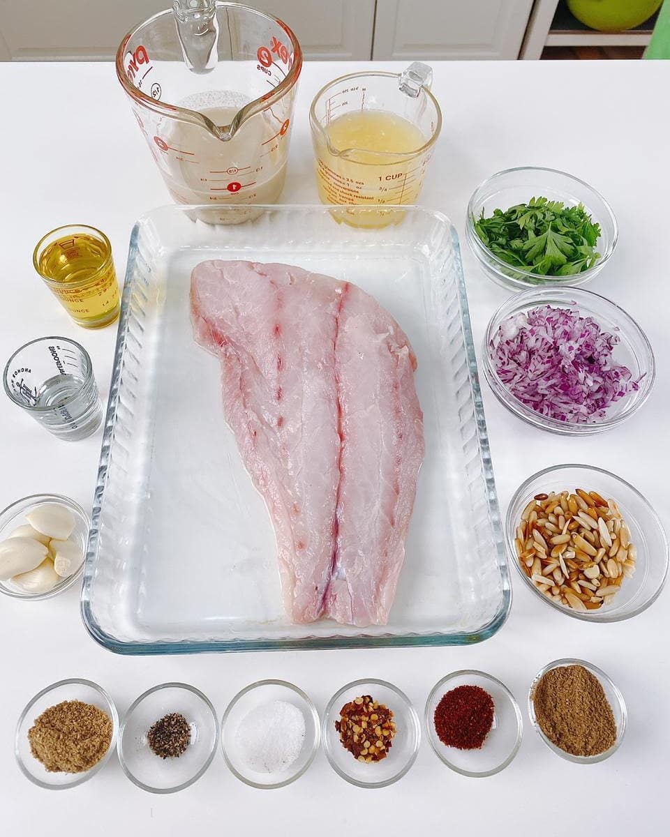 Tripolitanian Spiced Fish with Tahini