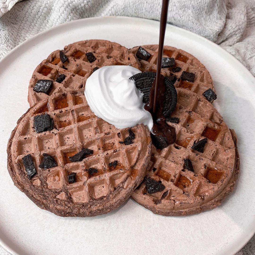 Delicious Vegan Chocolate Protein Waffles