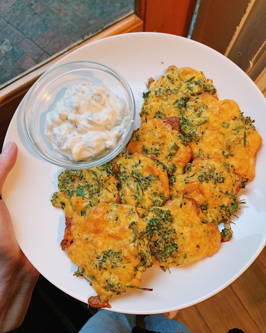 Broccoli & Cheddar Baked Fritters