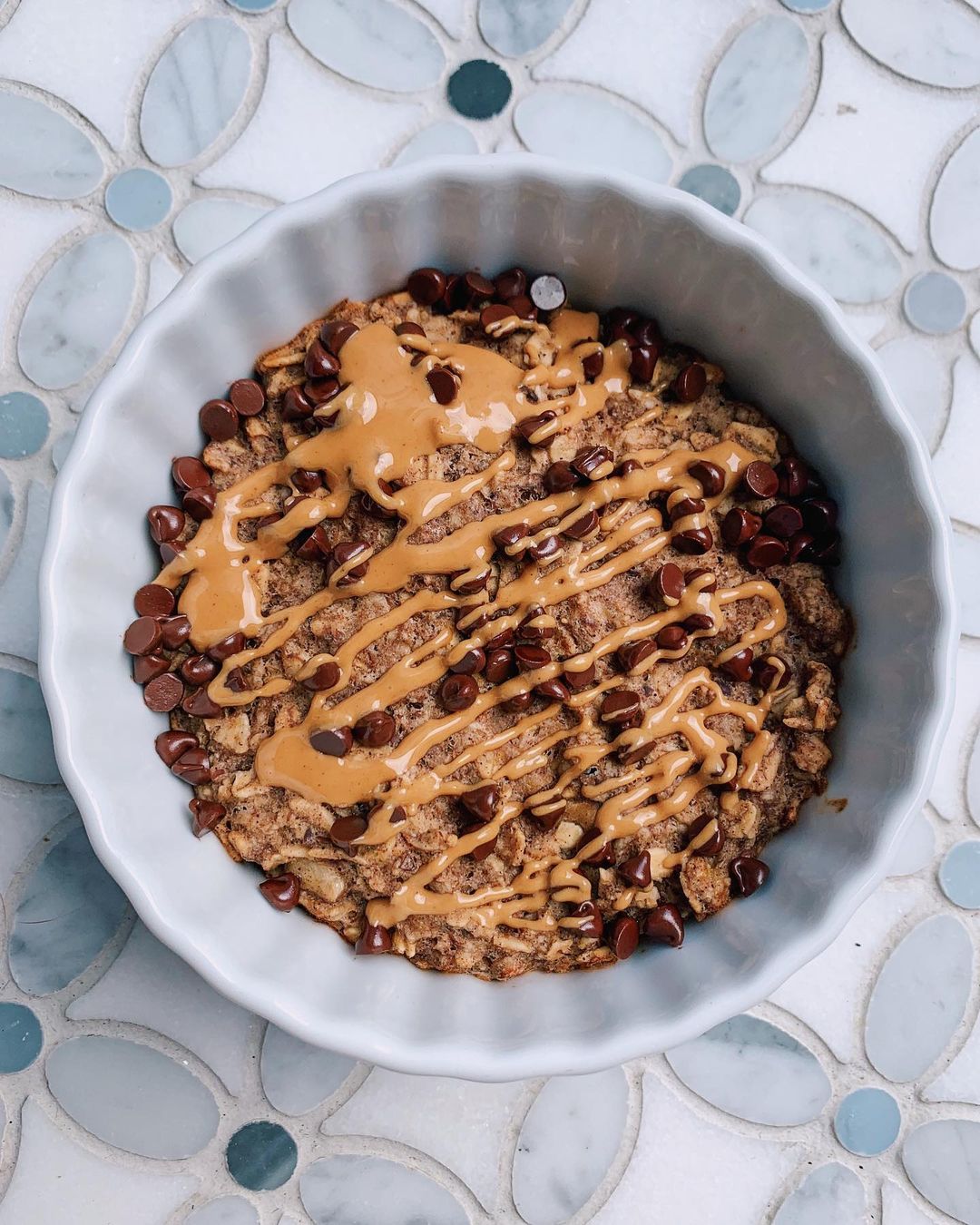 Peanut Butter Chocolate Baked Oats