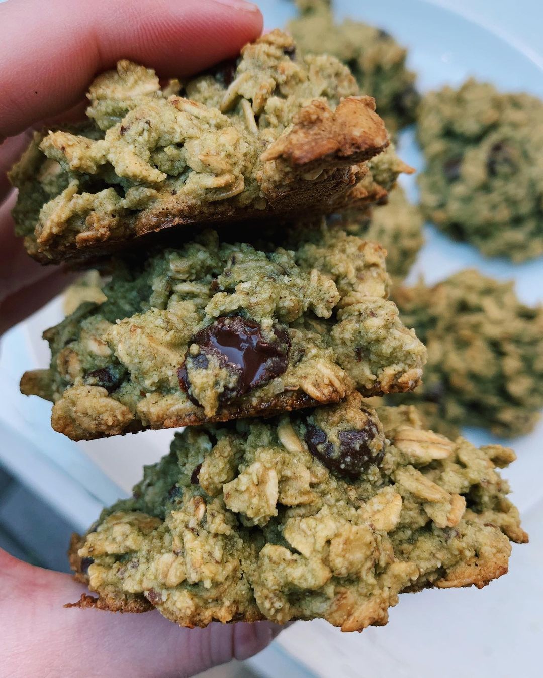Gluten-Free Dairy-Free Matcha Chocolate Cookies